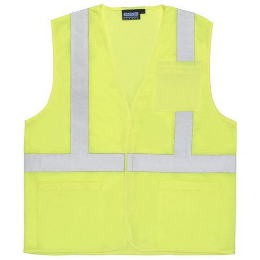 Custom Logo  Class 2 Economy Mesh ERB's Safety Pocket Vest S632P 